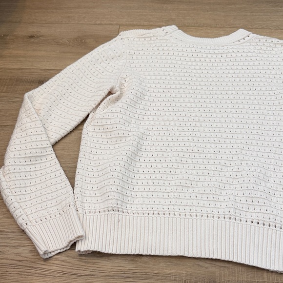 LOFT Cream Sweater Size Medium NWOT Cozy Neutral Knit - Picture 6 of 7